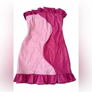 Le Lis Two-Tone Pink Ruffle Dress